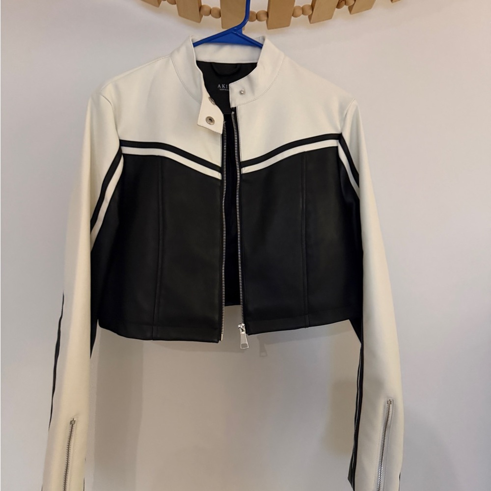 Women's Black and White Rider Jacket